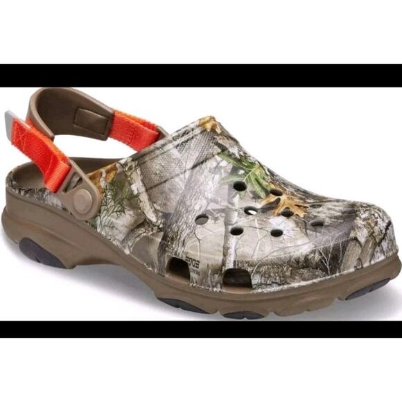 Crocs Realtree All Terrain Edge Clog Men's 10 Women's 12 Walnut 206504-267 - Picture 2 of 8